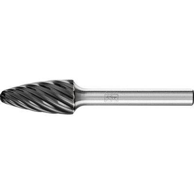 Hartmetall Hochleistungsfrässtift INOX Rundbogen RBF Ø 12x25 mm Schaft-Ø 6 mm HICOAT Edelstahl von Pferd