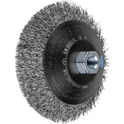 Kegelbürste ungezopft KBU Ø 125x10mm M14 Edelstahl-Draht-Ø 0,35 mm Winkelschleifer Kegelbürste ungezopft KBU Ø 125x10mm M14 Edelstahl-Draht-Ø 0,35 mm Winkelschleifer von Pferd