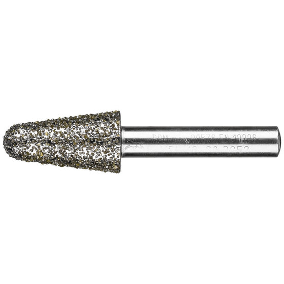 PFERD - Diamant-Schleifstift Kegel Ø16,0mm Schaft-Ø8 mm D852 (sehr grob) zum Schleifen von Grau-und Sphäroguss von Pferd