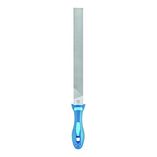 PFERD Werkstattfeile Flachstumpf, 300mm, rechteckige Feile, Kreuzhieb H3 auf drei Seiten, inkl. Ergonomie-Feilenheft, 11210308 – für die Feinbearbeitung und zum Schlichten geeignet von PFERD
