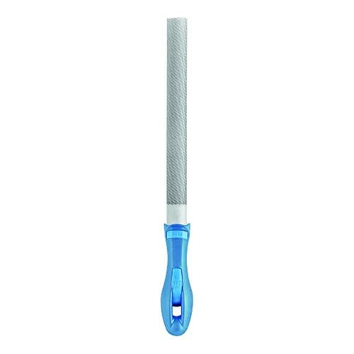 PFERD Werkstattfeile Halbrund, 250mm, halbrunde Feile, Kreuzhieb H1 auf zwei Seiten, inkl. Ergonomie-Feilenheft, 11213256 – für die grobe Zerspanung und zum Schruppen geeignet von PFERD