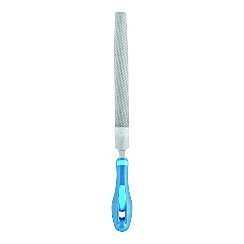 PFERD Werkstattfeile Halbrund-spitz, 150mm, halbrund-spitze Feile, Kreuzhieb H1 auf zwei Seiten, inkl. Ergonomie-Feilenheft, 11235156 – für die grobe Zerspanung und zum Schruppen geeignet von PFERD