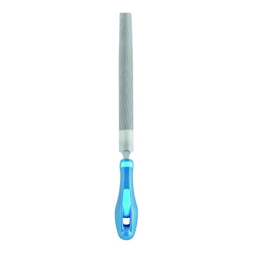 PFERD Werkstattfeile Halbrund-spitz, 150mm, halbrund-spitze Feile, Kreuzhieb H2 auf zwei Seiten, inkl. Ergonomie-Feilenheft, 11235157 – für universelle Schrupp- und Schlichtarbeiten geeignet von PFERD