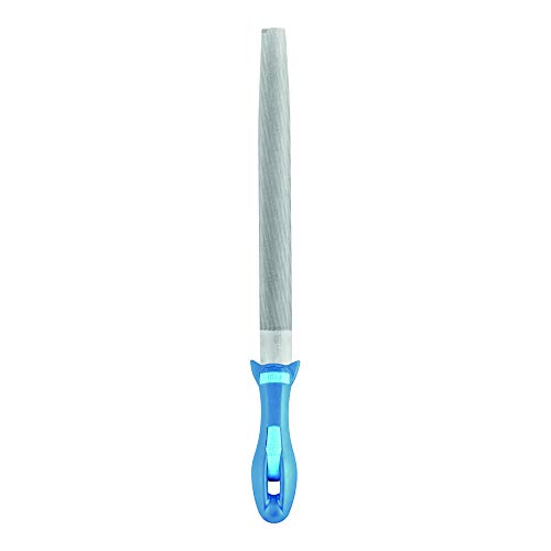 PFERD Werkstattfeile Halbrund-spitz, 300mm, halbrund-spitze Feile, Kreuzhieb H2 auf zwei Seiten, inkl. Ergonomie-Feilenheft, 11235307 – für universelle Schrupp- und Schlichtarbeiten geeignet von PFERD