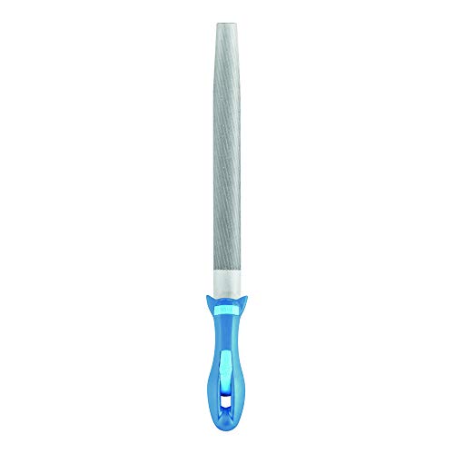 PFERD Werkstattfeile Halbrund-spitz, 300mm, halbrund-spitze Feile, Kreuzhieb H3 auf zwei Seiten, inkl. Ergonomie-Feilenheft, 11235308 – für die Feinbearbeitung und zum Schlichten geeignet von PFERD