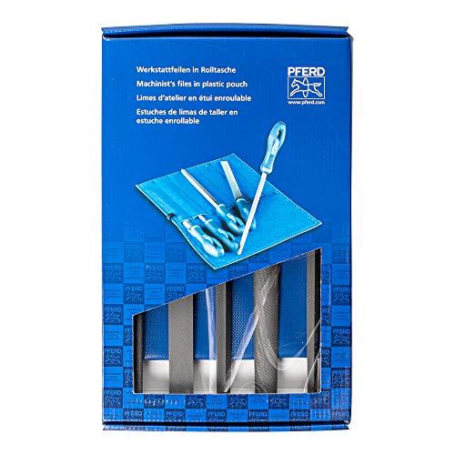PFERD Werkstattfeilen-Set in PVC-Rolltasche mit Umkarton, 5 Feilen, Kreuzhieb H1, 250mm, 11801541 – für die grobe Zerspanung und zum Schruppen geeignet, Länge 250mm PFERD Werkstattfeilen-Set in PVC-Rolltasche mit Umkarton, 5 Feilen, Kreuzhieb H1, 250mm, 11801541 – für die grobe Zerspanung und zum Schruppen geeignet, Länge 250mm von PFERD