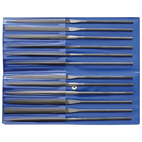 CORRADI-Nadelfeilen-Set, 12-teilig, Schweizer Hieb 2, 160mm, 12314084 – Für die mittelfeine Präzisionsbearbeitung kleinster Flächen, Durchbrüche, Geometrien, Profile und Radien von PFERD