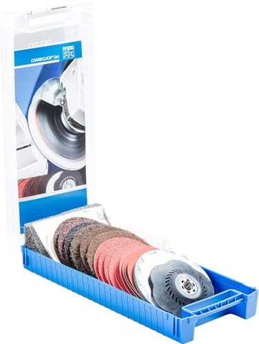 PFERD-COMBICLICK-Set, 19-teilig, Fiberschleifer, Filz- und Vlieswerkzeuge, Außen-ø 125 mm, Gewinde M14, inkl. Stützteller, 49350072 – für die Oberflächenbearbeitung von grob bis spiegelpoliert PFERD-COMBICLICK-Set, 19-teilig, Fiberschleifer, Filz- und Vlieswerkzeuge, Außen-ø 125 mm, Gewinde M14, inkl. Stützteller, 49350072 – für die Oberflächenbearbeitung von grob bis spiegelpoliert von PFERD