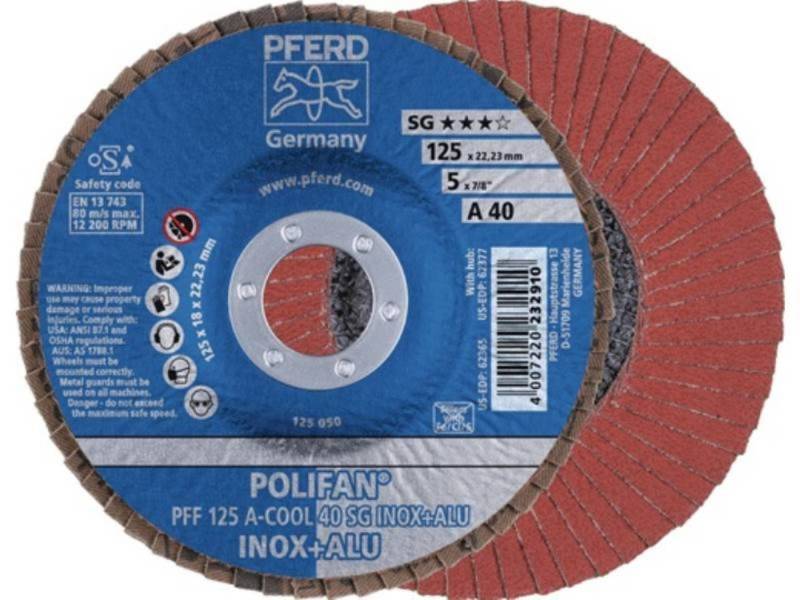 Pferd Fächerscheibe 10er Pack PFERD 67658125 Fächerscheibe POLIFAN A-COOL SG INOX+ALU D. von Pferd