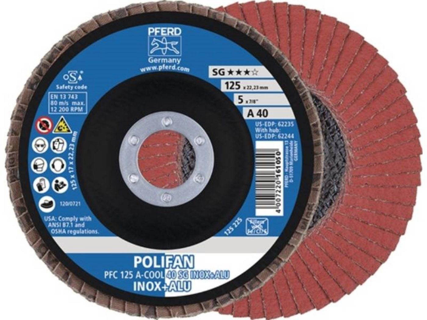 Pferd Fächerscheibe 10er Pack PFERD 67758125 Fächerscheibe POLIFAN A-COOL SG INOX+ALU D. Pferd Fächerscheibe 10er Pack PFERD 67758125 Fächerscheibe POLIFAN A-COOL SG INOX+ALU D. von Pferd