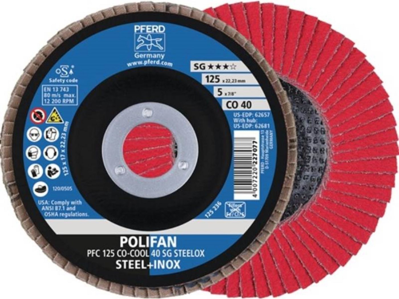 Pferd Fächerscheibe 10er Pack PFERD 67760625 Fächerscheibe POLIFAN CO-COOL SG STEELOX D. Pferd Fächerscheibe 10er Pack PFERD 67760625 Fächerscheibe POLIFAN CO-COOL SG STEELOX D. von Pferd