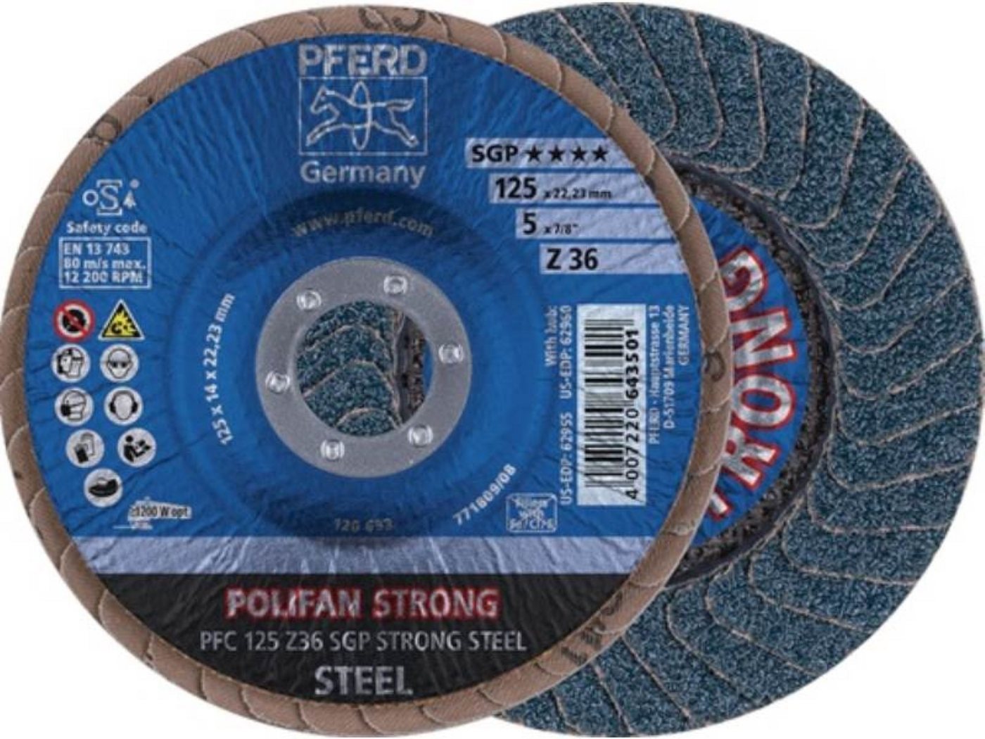 Pferd Fächerscheibe 10er Pack PFERD 67788125 Fächerscheibe POLIFAN Z SGP STRONG STEEL D. Pferd Fächerscheibe 10er Pack PFERD 67788125 Fächerscheibe POLIFAN Z SGP STRONG STEEL D. von Pferd