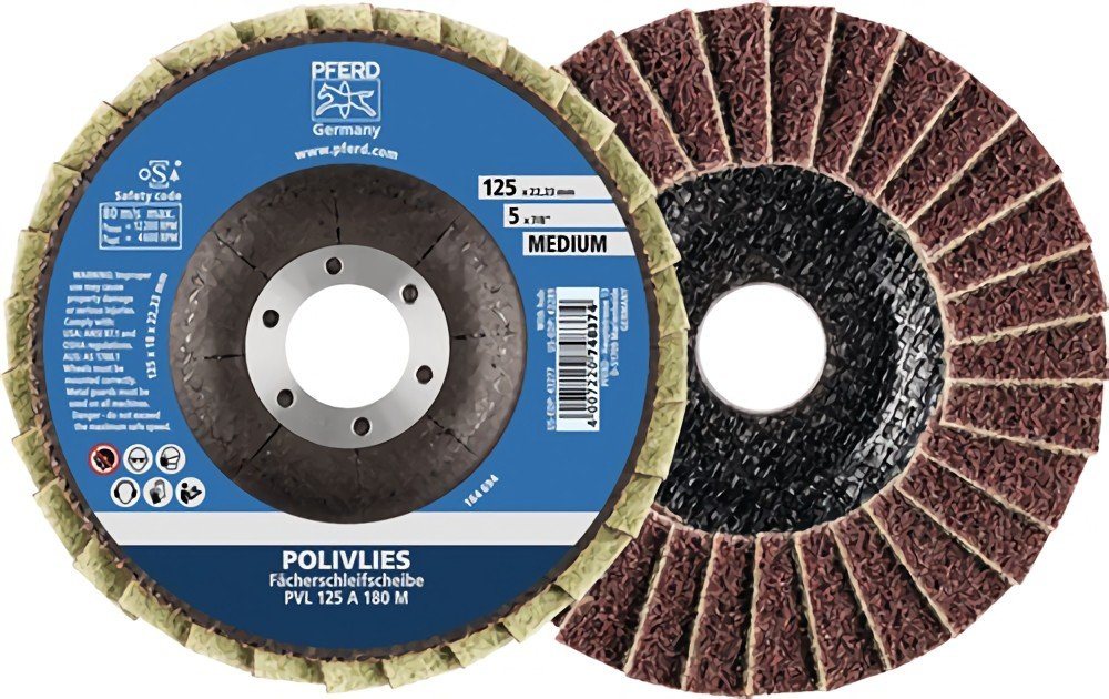 Pferd Fächerscheibe 5er Pack PFERD 44694101 Fächerscheibe POLIVLIES D.115xHmm Körnung gr Pferd Fächerscheibe 5er Pack PFERD 44694101 Fächerscheibe POLIVLIES D.115xHmm Körnung gr von Pferd