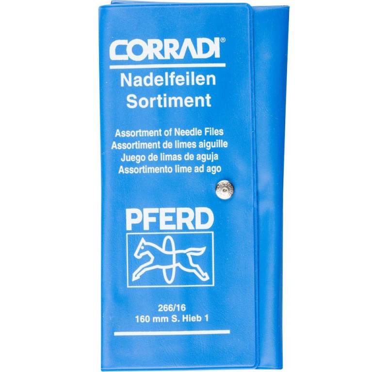 Pferd Feile PFERD 12314082 CORRADI-Nadelfeilen-Set Schweizer Hieb 1 in PVC-Rolltas von Pferd