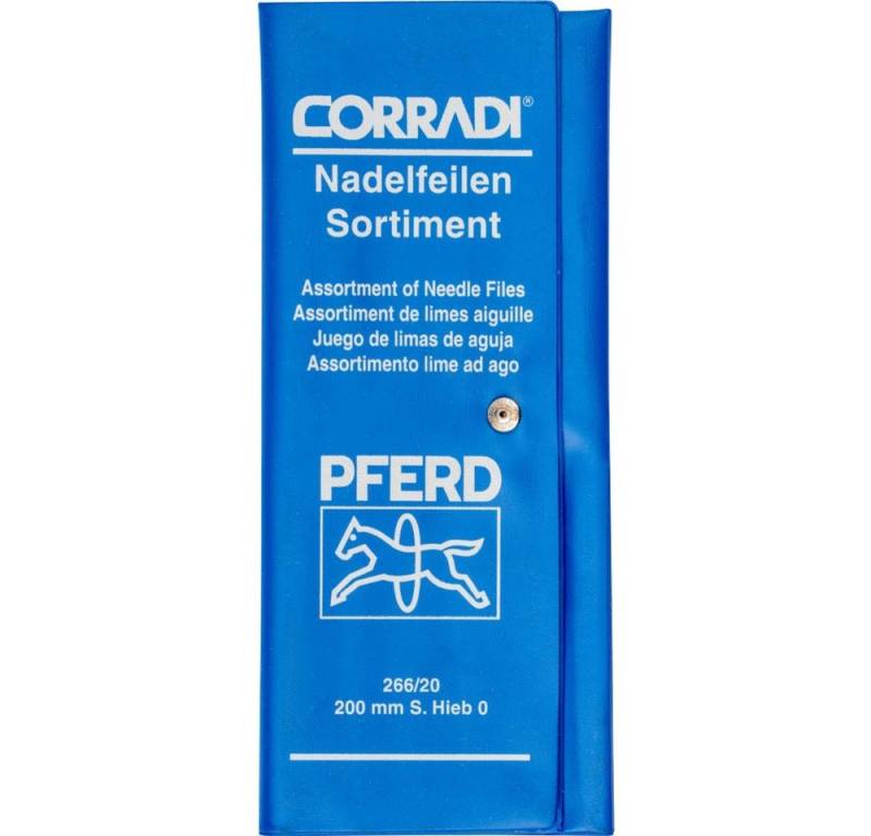 Pferd Feile PFERD 12316102 CORRADI-Nadelfeilen-Set Schweizer Hieb 0 in PVC-Rolltas von Pferd