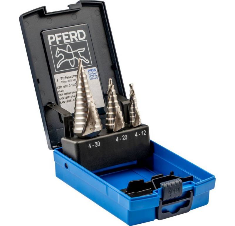 Pferd Metallbohrer PFERD TOOLS 25201046 HSS Stufenbohrer-Set 3teilig 4 - 12 mm, 4 - 20 mm Pferd Metallbohrer PFERD TOOLS 25201046 HSS Stufenbohrer-Set 3teilig 4 - 12 mm, 4 - 20 mm von Pferd