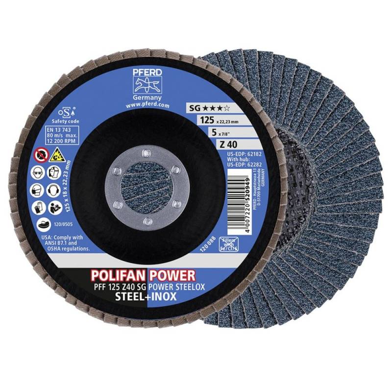 Pferd Schleifscheibe PFERD 67684125 Z Sg Power Steelox Fächerschleifscheibe Durchmesser 125 Pferd Schleifscheibe PFERD 67684125 Z Sg Power Steelox Fächerschleifscheibe Durchmesser 125 von Pferd