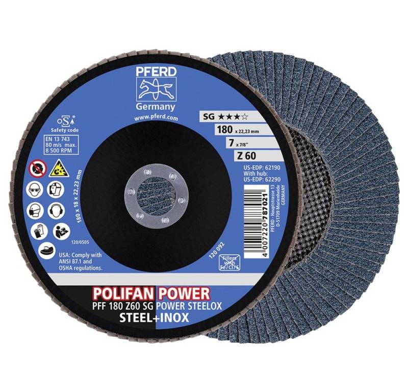 Pferd Schleifscheibe PFERD 67686185 Z Sg Power Steelox Fächerschleifscheibe Durchmesser 180 Pferd Schleifscheibe PFERD 67686185 Z Sg Power Steelox Fächerschleifscheibe Durchmesser 180 von Pferd