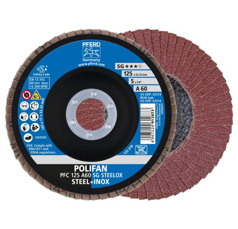 Pferd Schleifscheibe Pferd Polifan PFC 125 A 60 SG von Pferd