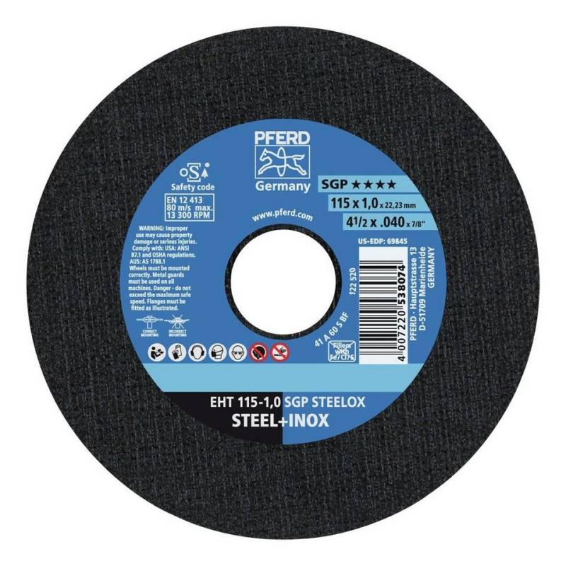 Pferd Trennscheibe, Ø 115 mm, Gerade A60SSG-INOX 115 x 1 mm von Pferd