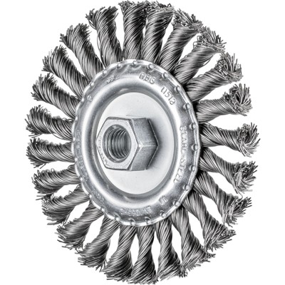 Rundbürste gezopft RBG Ø 115x12 mm M14 Stahl-Draht-Ø 0,50mm Winkelschleifer Rundbürste gezopft RBG Ø 115x12 mm M14 Stahl-Draht-Ø 0,50mm Winkelschleifer von Pferd