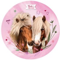 Pferde Freunde Kinderteppich rosa D: ca. 100 cm von Pferde Freunde