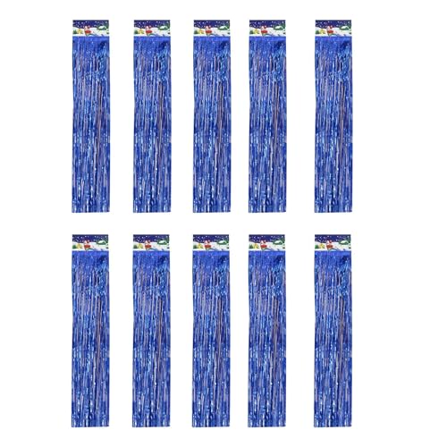 10 Stück Weihnachts-Fransengirlanden schimmernde Lametta-Zierleiste für Weihnachtsbaum, Tür, Fenster, Dekoration, stabile PET-Materialien, reißfest, Weihnachtstürrahmen-Dekorationen 10 Stück Weihnachts-Fransengirlanden schimmernde Lametta-Zierleiste für Weihnachtsbaum, Tür, Fenster, Dekoration, stabile PET-Materialien, reißfest, Weihnachtstürrahmen-Dekorationen von Pffiocix