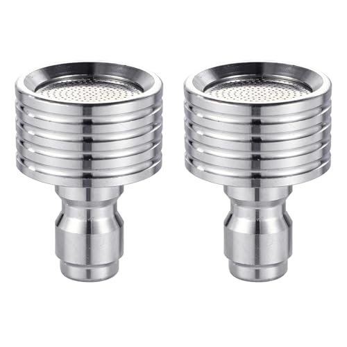 Hochdruck-Wassersprühdüse aus Edelstahl, 6,35 mm, Schnellanschluss, Sprinkler für Autowäsche und Gartenbewässerung, 2 Stück Hochdruck-Wassersprühdüse aus Edelstahl, 6,35 mm, Schnellanschluss, Sprinkler für Autowäsche und Gartenbewässerung, 2 Stück von Pffiocix