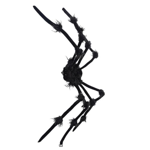 LED-beleuchtete Spinnentiere mit Timer, Halloween-Dekoration, 130 cm, realistischer Plüsch, für Innen- und Außenbereich, hängende Dekoration mit Timer von Pffiocix