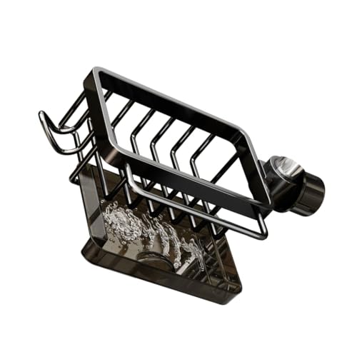 Moderner Schwammständer für die Spüle, stabiles Spülbecken-Schwammregal, funktionales Wasserhahn-Organizer, Rack für effiziente Entwässerung von Pffiocix