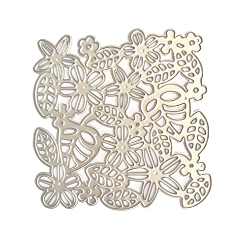 Pffiocix 1 Set Kombinationsschablonen aus Metall mit Blumen-Motiven, Stempel, Schablone für Prägung, Scrapbooking von Pffiocix