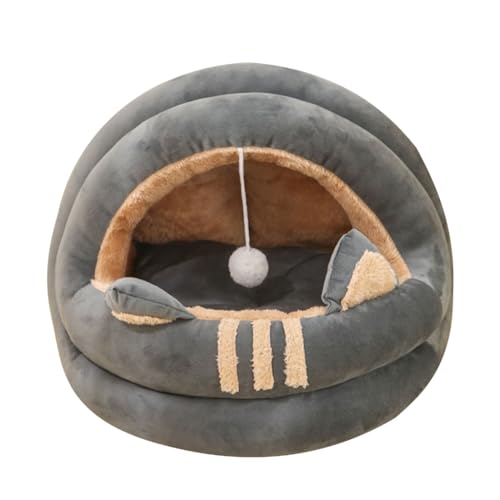 Pffiocix Katzenbett, rundes Haus, kleines Kätzchen, Plüsch-Schlafbett, pelzige Sitzstange, Bettwäsche für Haustiere, Katzen, kleine Hunde, verdicktes Futter Pffiocix Katzenbett, rundes Haus, kleines Kätzchen, Plüsch-Schlafbett, pelzige Sitzstange, Bettwäsche für Haustiere, Katzen, kleine Hunde, verdicktes Futter von Pffiocix