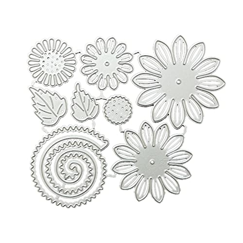 Pffiocix Metall-Stanzschablone für Scrapbooking, Blumen-Blätter von Pffiocix