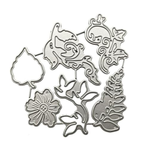 Pffiocix Metall-Stanzschablone mit Blättern und Blumen, für Scrapbooking, Alben, Papierkarten Pffiocix Metall-Stanzschablone mit Blättern und Blumen, für Scrapbooking, Alben, Papierkarten von Pffiocix