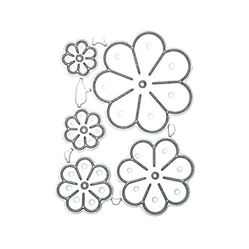Pffiocix Metall-Stanzschablone mit Blumen, für Sammelalben, Alben, Papierkarten von Pffiocix
