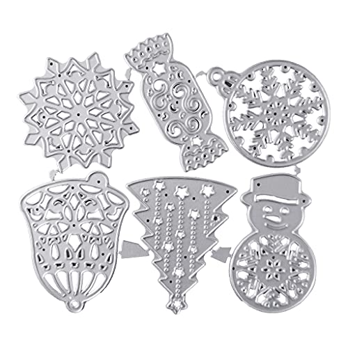 Pffiocix Metall-Stanzschablone mit Weihnachtsschneeflocken-Motiv, Schablone, Scrapbooking-Album Pffiocix Metall-Stanzschablone mit Weihnachtsschneeflocken-Motiv, Schablone, Scrapbooking-Album von Pffiocix