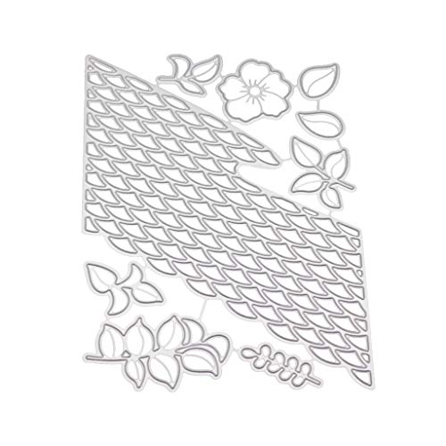 Pffiocix Metall-Stanzschablone mit unregelmäßigen Blumen, Scrapbooking, Album, Stempelpapier von Pffiocix