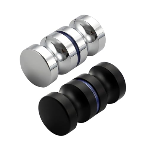 Pffiocix Moderne Glastürgriffe, ergonomisches Design, Zubehör für Badezimmer oder Duschraum, mit mehreren Oberflächen, 2 Stück von Pffiocix
