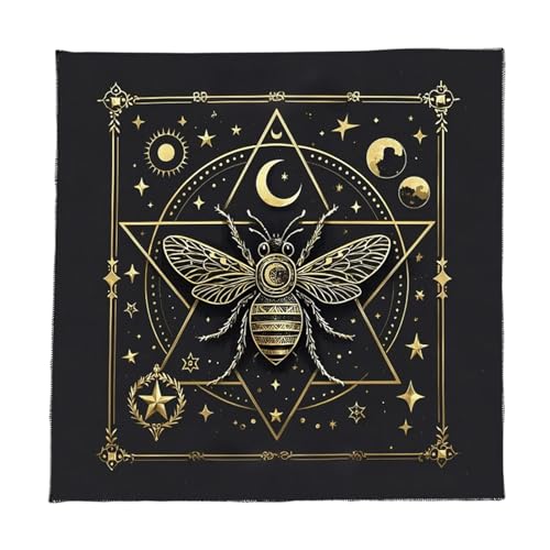 Pffiocix Quadratische Wahrsagungen Tapisserie Schmetterling Stern Astrologie Tischdecke Tischdecke Tischdecke Hexerei Zubehör Schmetterling Stern Muster Tarots Karte Spirituelle Deckcloth von Pffiocix