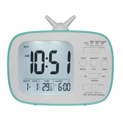 Pffiocix Shape Digital Display Wecker mit Kalender für Studentenschlafzimmer Pffiocix Shape Digital Display Wecker mit Kalender für Studentenschlafzimmer von Pffiocix