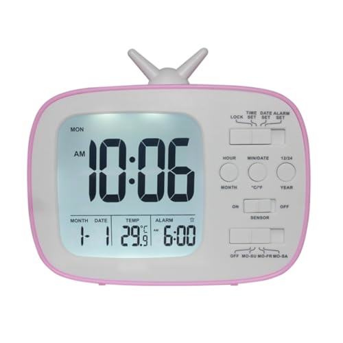 Pffiocix Shape Digital Display Wecker mit Kalender für Studentenschlafzimmer Pffiocix Shape Digital Display Wecker mit Kalender für Studentenschlafzimmer von Pffiocix