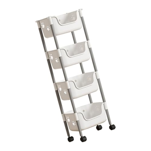 Pffiocix Stabile Aufbewahrung mit rollenden Rädern, einfach zu montierende Aufbewahrungsregale mit rollenden Rädern, praktische Organizer von Pffiocix