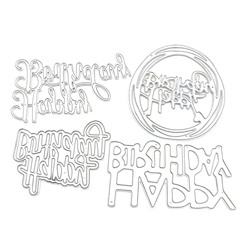 Pffiocix Stanzformen-Set "Happy Birthday", Prägeschablone für Geburtstagskarten, Einladungen, Scrapbooking Pffiocix Stanzformen-Set "Happy Birthday", Prägeschablone für Geburtstagskarten, Einladungen, Scrapbooking von Pffiocix