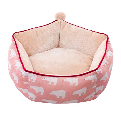Pffiocix for Creative Pentagonal Plush Pet Nest Warm Lovely Dog House for Cat Litter Pet Pffiocix for Creative Pentagonal Plush Pet Nest Warm Lovely Dog House for Cat Litter Pet von Pffiocix