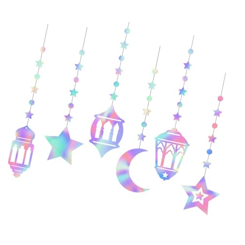 Ramadan-Dekorationen, Stern-Mond-Girlanden, Eid-Dekorationen für Zuhause, Islamiker, Ramadans, hängende Luftschlangen, Banner, 1 Set Ramadan-Dekorationen, Stern-Mond-Girlanden, Eid-Dekorationen für Zuhause, Islamiker, Ramadans, hängende Luftschlangen, Banner, 1 Set von Pffiocix