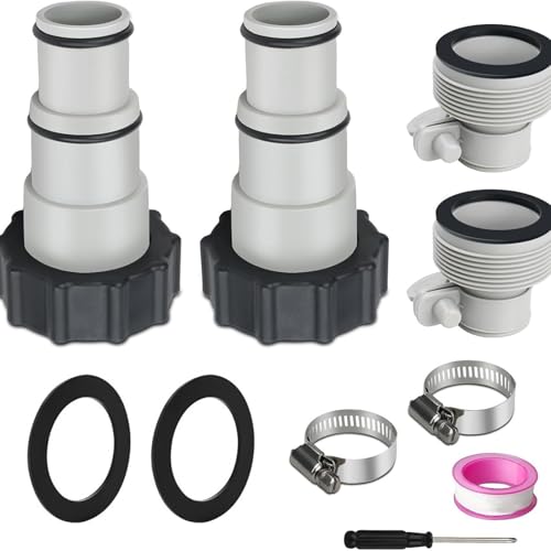 Schwimmbadschlauch-Adapter, Gewindegelenk-Pumpenkupplung, universal, Pool-Schlauchadapter, einfache Installation, Wartungszubehör für den Außenbereich von Pffiocix