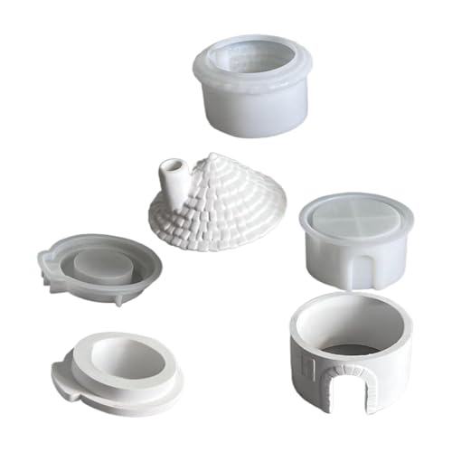 Teelichthalter aus Silikon in Hausform für Epoxidharz, Teelichthalter, Dekoration, Mehrzweckformen von Pffiocix