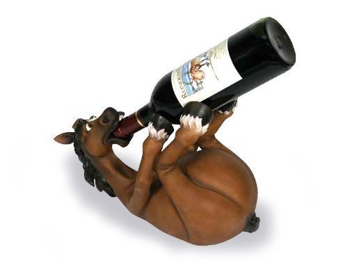 Pfiffig-Wohnen Weinflaschenhalter als Pferd das sich besäuft von Pfiffig-Wohnen