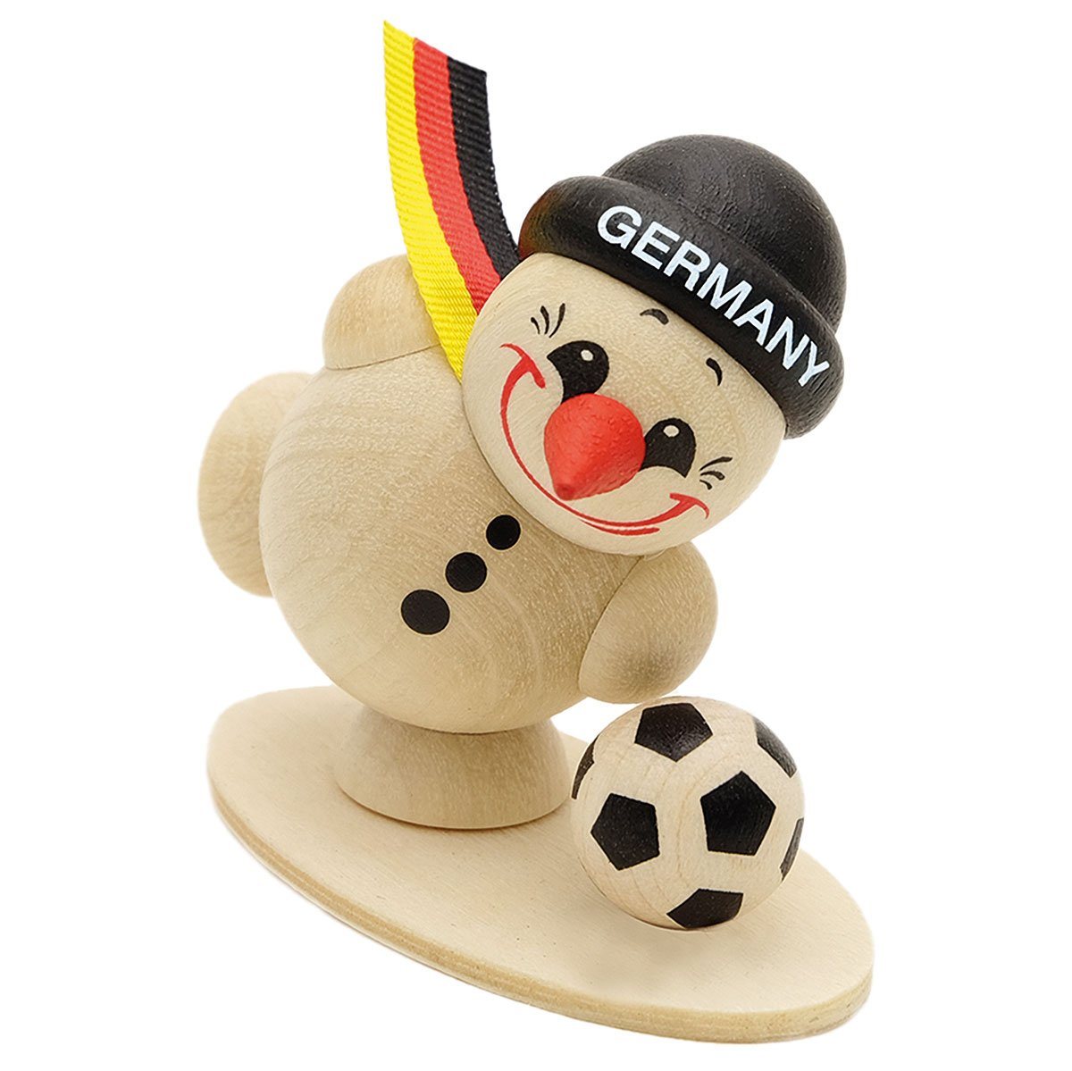 Pfiffiges aus dem Erzgebirge Weihnachtsfigur Cool Man Germany Fußball, Echt Erzgebirge - Holzkunst mit Herz von Pfiffiges aus dem Erzgebirge