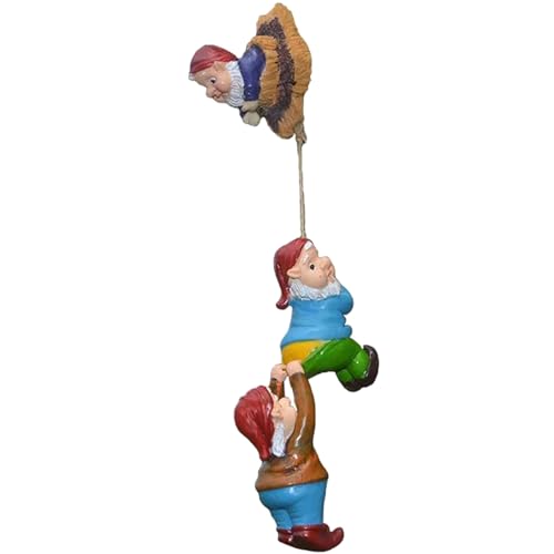 Pfjsseey 1Set Climbing Gnom Skulptur Miniatur Kletterseil Hängende Gnombaum, Harz Bunte lustige GNOME, für Outdoor -Baumgarten -Veranda -Wanddekoration, Stil 1 1 Pfjsseey 1Set Climbing Gnom Skulptur Miniatur Kletterseil Hängende Gnombaum, Harz Bunte lustige GNOME, für Outdoor -Baumgarten -Veranda -Wanddekoration, Stil 1 1 von Pfjsseey